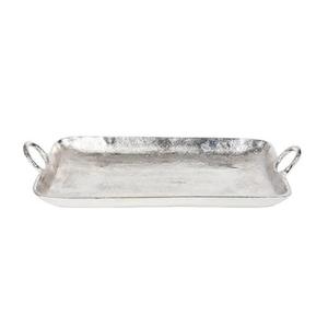 Food <b>Serving</b> <b>Tray</b> With Handle Brushed Finish Restaurants Commercial Use Decorative Catering <b>Trays</b> Handmade Large Size - Product Image 2