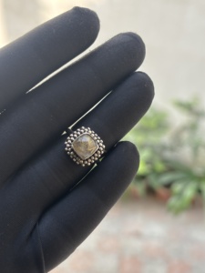 Designer 925 Sterling Silver Golden Rutile Bohemian Style Women's <b>Ring</b> Handmade Natural Fire Gemstone Jewelry Square Cut - Product Image 4