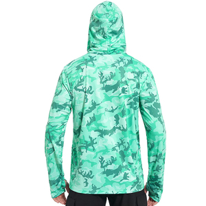 Sudadera con Capucha de Pesca de Manga Larga para Hombre, Protección Solar, Logotipo Personalizado Impreso, Sudadera con Capucha Transpirable, Sudaderas de Pesca Sublimadas para Hombre - Product Image 2