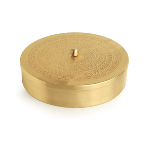 Customized Brass Spice <b>Box</b> Indian Kitchenware Antique Brass Eco-Friendly Customizable Brass Spice <b>Box</b> - Product Image 1