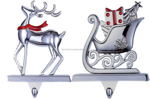 Décoration personnalisée en métal avec nœud doré, porte-bas de Noël, crochet pour bonhomme de neige, décoration de fenêtre de comptoir - Product Image 3