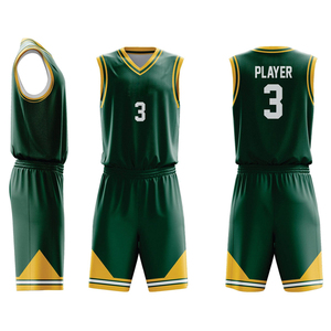 Uniforme de basketball respirant et léger 100 % polyester, grande taille, anti-humidité, col en V, coupe athlétique - Product Image 1