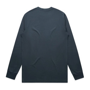 Chemise à manches longues en coton peigné lourd, coupe ample, col rond, nouvelle esthétique, Blank Canvas - Product Image 6
