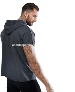 เสื้อฮู้ดแขนสั้นสำหรับผู้ชายดีไซน์ใหม่,เสื้อฮู้ดแขนสั้นออกแบบได้ตามต้องการสไตล์ใหม่ปี2019 - Product Image 1
