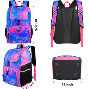 Sac à dos de basketball de haute qualité avec compartiment séparé pour chaussures, porte-ballon, poche humide/sèche, sac de sport, de gym, de voyage, de football pour hommes - Product Image 3