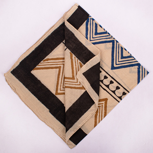 Eco Friendly Cotton Geometric Pattern Bandana Headwrap Breathable Casual Spring Summer Wear Unisex <b>Square</b> <b>Scarf</b> - Product Image 5