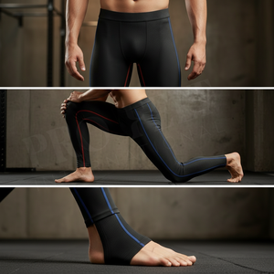 Leggings de compression respirants et extensibles pour l'entraînement, séchage rapide, pour la gym, la course et le sport, pantalons imprimés personnalisés pour hommes - Product Image 4