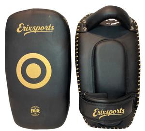Pads d'entraînement en cuir courbés de haute qualité pour Muay Thai, Boxe, MMA et Kickboxing avec logo personnalisé OEM - Product Image 1