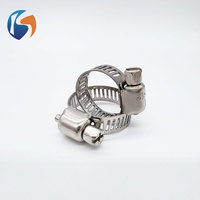Collier de serrage perforé de type américain, largeur de bande 8 mm, en acier inoxydable de haute qualité