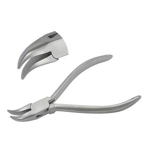 Alicates de punta de cadena doblada, herramienta de modelado de alambre de mandíbula suave de 115mm, caja de juntas con acabado mate, alicates para envolver joyas para prensar circlip - Product Image 1