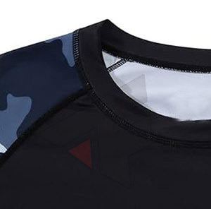 Rashguard de haute qualité pour hommes, vêtements de sport et de fitness en polyester, protection solaire, maillot de bain. - Product Image 4