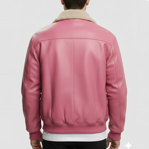 Best Design High Zipper Winter Winter <b>Jacket</b> <b>Men</b> Customized New Fashion <b>Men</b> <b>Leather</b> <b>Jacket</b> High Quality <b>Brown</b> Canvas Fabric - Product Image 2