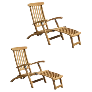 Chaises longues pliantes en bois massif modernes pour la plage, le parc, la terrasse et la piscine - Prix de gros - Product Image 4