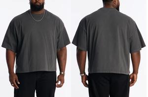 Camiseta Oversize de Corte Cuadrado para Hombre, 100% Algodón, Hombros Caídos, Estilo Urbano, Calidad de Lujo, Logotipo Personalizado, Camiseta Lisa para Hombre - Product Image 6