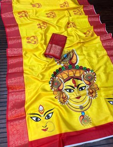 Collection de saris de luxe spéciale Durga Pooja, vêtements festifs traditionnels et de créateurs, collection ethnique élégante pour femmes - Product Image 4