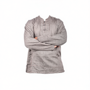 ชุดของขวัญวัฒนธรรมและท่องเที่ยว เสื้อคุร์ตาผ้าฝ้ายสีเทา - Product Image 2