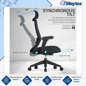 Outstanding Quality GAMONT Professional Black Ergonomic <b>Office</b> <b>Chair</b> with Seat Depth Adjustment for Intensive Daily Use - Product Image 6