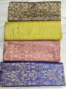 Telas de Seda Brocada, Textil Jacquard Pesado, Material de Diseño para Prendas Étnicas, Tela Brocada Tradicional al por Mayor - Product Image 3