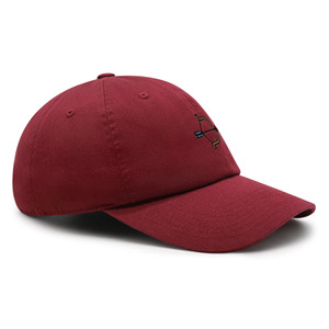 Casquette de baseball unisexe 6 panneaux marron avec logo arc et flèche brodé, ajustable, en sergé de coton, décontractée pour adulte - Product Image 6