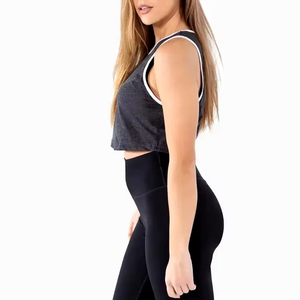 Camiseta de Yoga Transpirable de Secado Rápido y Corte Ajustado para Mujer, Ropa de Yoga para Correr y Entrenar, Ropa Deportiva Informal a la Moda, Camisetas sin Mangas para Hacer Ejercicio - Product Image 5