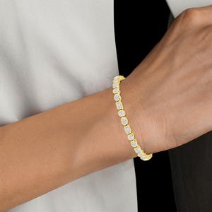 Pulsera Eternity de Lujo con Diamantes Creados en Laboratorio de Múltiples Formas, 8.45 CTW, Oro Rosa de 10K - Product Image 3