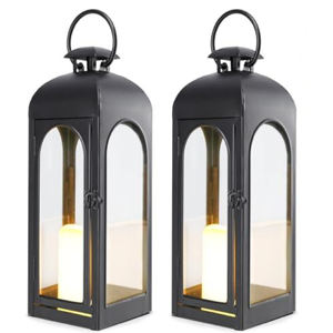 Wholesale Bulk Selling Handmade Portable <b>Set</b> of 2 Pcs Metal Candle <b>Lantern</b> With Matt Black Finish <b>Lantern</b> for Wedding & Outdoor - Product Image 6