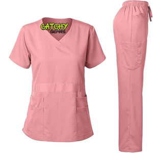 Custom Logo Hospital Uniform Scrubs <b>Set</b> – Unisex Medical Workwear Nurse <b>Doctor</b> Clothes OEM Service Durable Comfortable - Product Image 3