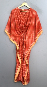 Red Printed <b>Chiffon</b> <b>Plus</b> <b>Size</b> Eco-Friendly Casual Evening Party <b>Dress</b> Strapless Loose Floor-Length Ruched Design <b>for</b> Women - Product Image 2
