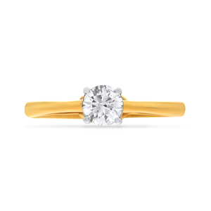 Anillo Solitario Sublime Gleam, Anillo de Oro Solitario Clásico Premium de Seis Puntas con Corte Redondo y Diamante Cultivado en Laboratorio de Alta Calidad - Product Image 3