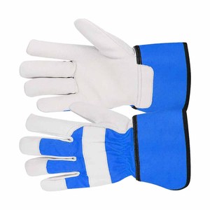 Gants de travail en cuir de qualité supérieure pour monteurs canadiens, résistants, en peau de mouton avec doublure en coton, antistatiques et de sécurité - Product Image 5