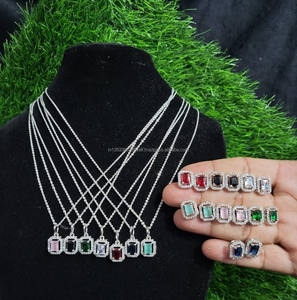 จี้สร้อยคออินเดียแบบดั้งเดิมจี้เพชรอเมริกันแบบคลาสสิกจี้ประดับเพชรแบบดั้งเดิมเครื่องประดับเทียมสำหรับผู้หญิงราคาต่อชิ้น - Product Image 2