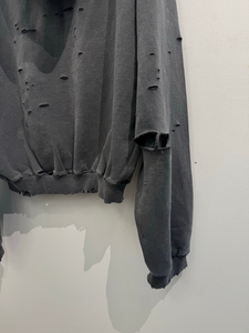 Sudadera con Capucha para Hombre, con Logotipo Personalizado Bordado, 100% Algodón, Lavado Vintage, Estilo Desgastado, Lavado Ácido - Product Image 6