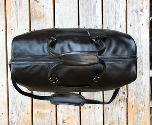 กระเป๋าเดินทางหนังแบบยูนิเซ็กซ์ สไตล์เรโทร ทรงดัฟเฟิล สำหรับวันหยุดสุดสัปดาห์ มีซิป น้ำหนักเบา ความจุขนาดใหญ่ 36-55 ลิตร พกพาสะดวก ทันสมัย - Product Image 5