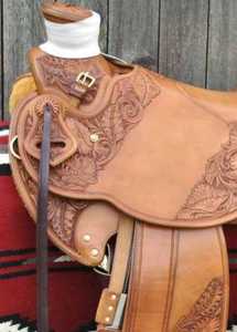 Selle en cuir occidentale très demandée, travail artisanal exquis, équipement d'équitation professionnel complet, qualité export premium, équipement équestre. - Product Image 5