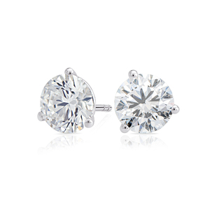 Pendientes de Diamantes Cultivados en Laboratorio con Certificación IGI de Oro de 14K, Clásicos para Boda, 1.4 CT, Brillantes, Chapados en Rodio - Product Image 1