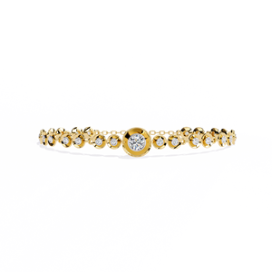 Bracelet à maillons en or massif 9K 10K 14K 18K pour femme avec diamants – Large bracelet personnalisé en diamants CVD de laboratoire, motif treillis floral, bijou raffiné - Product Image 5