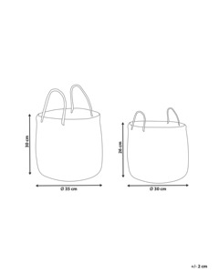 Ensemble de 2 paniers en jonc de mer naturel, faits à la main, pour le rangement, vente en gros, écologiques, fabriqués au Vietnam - Product Image 5