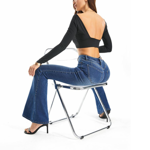 OEM <b>Flare</b> Summer Sports <b>Leggings</b> High Stretch Soft Quick Dry Breathable Fitness Tummy Control Yoga with Waist Detail for Women - Product Image 5