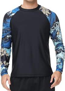 Camiseta de Natación para Hombre, Protección UPF 50+, Manga Larga, Secado Rápido, Transpirable, Compresión, Corte Holgado, Protección UV para Pesca - Product Image 4