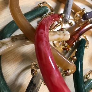 Accessoires pour sacs : Poignées en résine couleur ambre, pièces de sac à main, anneau en D, poignée en plastique acrylique d'Inde - Product Image 5