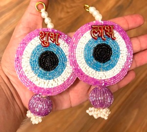 Mini Shubh Labh, Cuentas de Madera Colgantes, Decoración de Pared para el Hogar, Festivales de Diwali, Inauguración de Casas, Bodas, Regalos de Fiesta, Recuerdos Tradicionales - Product Image 2