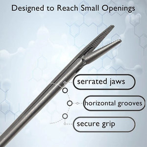 Pince Alligator ORL Premium de 3,5 pouces en Acier Inoxydable Autoclavable pour l'Extraction de Cérumen, avec Manche Droit Dentelé - Product Image 3