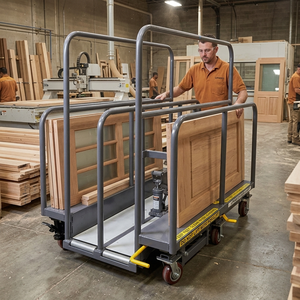 Hydraulic Lift Glass Storage Cart Foot Pedal Height Adjustable Glass <b>Transport</b> Trolley Capacity 500kg ISO OEM Export - Product Image 5