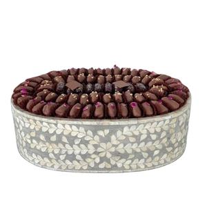 Soporte de pastel de concha de Capiz hecho a mano con incrustaciones de nácar, bandeja de servicio al por mayor de fábrica para decoración de Ramadán Eid - Product Image 4