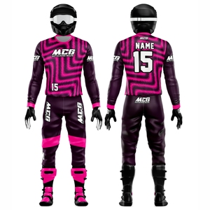 Awesome Quality 100% Polyester Fabric Men's Motorcycle Riding Suit New Vintage Design Sublimation Printing MX Racing Jersey Pant - Product Image 1
