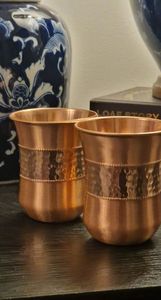 Copper Table Glass Offers A Warm Metallic Appearance And Distinctive Artisan Character - Product Image 1
