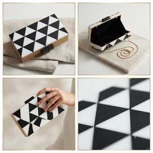 Bolso de Mano de Resina OpalVogue, Diseño Geométrico, Hecho a Mano, de Lujo, para Novias, Bodas, Fiestas y Eventos Nocturnos - Product Image 6