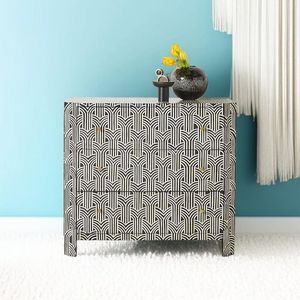 Commode exclusive en os incrusté, faite à la main, pour chambre à coucher, meuble de rangement pour un intérieur élégant - Product Image 6