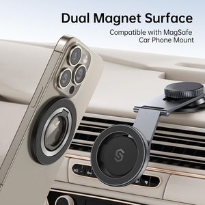 Supporto Magnetico per Telefono con Anello, Rotazione a 360 Gradi per MagSafe, Impugnatura Magnetica Bifacciale, Supporto a Doppio Anello per Dita, Kickstand per Cellulare - Product Image 1