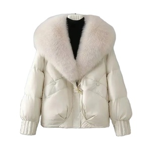 New Fur Collar Winter Jacket <b>Waterproof</b> OEM Woman Puffer Jacket Manufacturer Premium Wholesale Stylish <b>Zipper</b> Jacket - Product Image 4